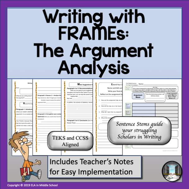 Writing with FRAMEs: The Argument Analysis